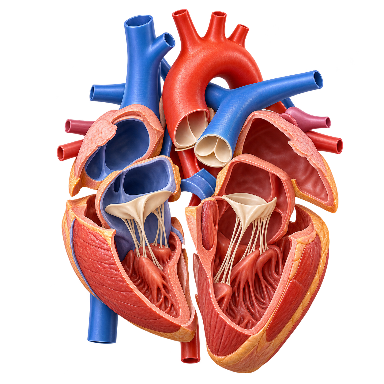 Modelo anatómico 3D del corazón